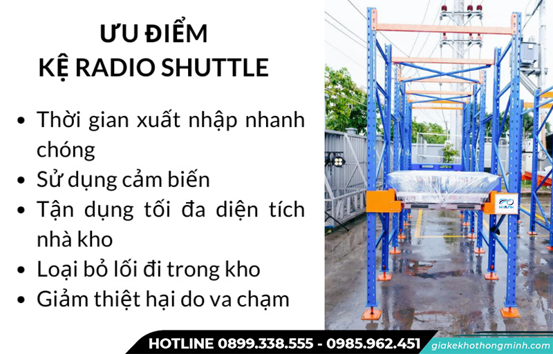 Ưu điểm kệ radio shuttle
